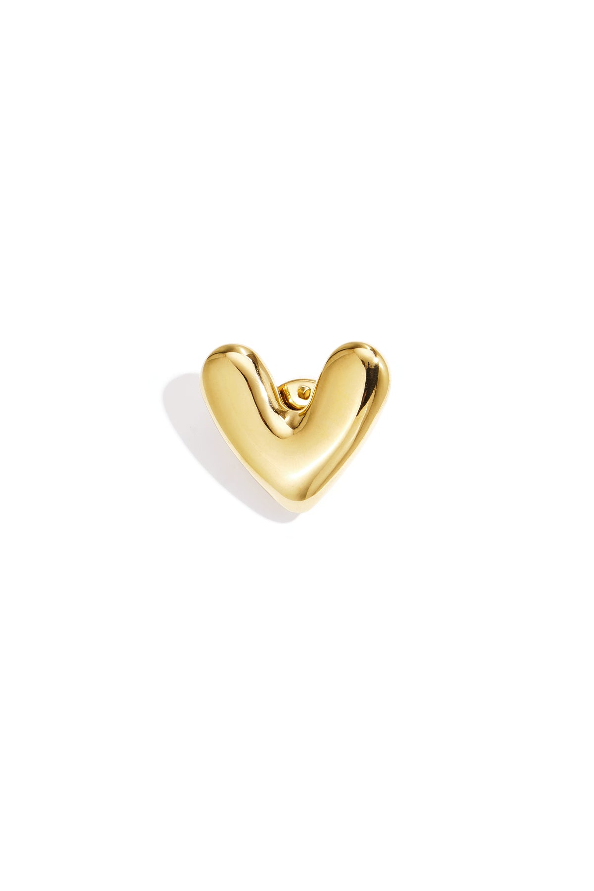 Roestvrijstalen hartvormige broche uit de Simple Daily Simple-serie voor dames.