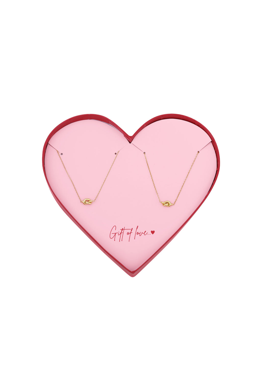 gift of love stainless steel knots ketting & armband