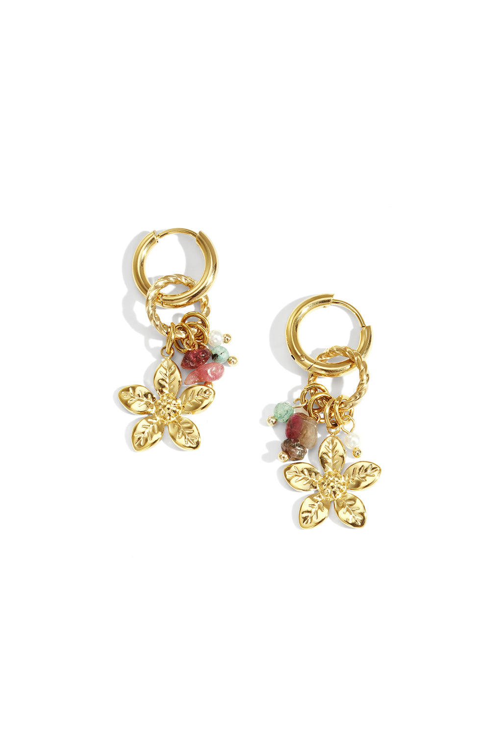 Oorbellen met bloemen, casual, dagelijks, eenvoudig, serie, damessieraden