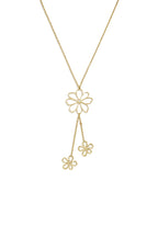 Roestvrijstalen hangerkettingen met bloemenmotief uit de Daily Simple-serie voor dames.