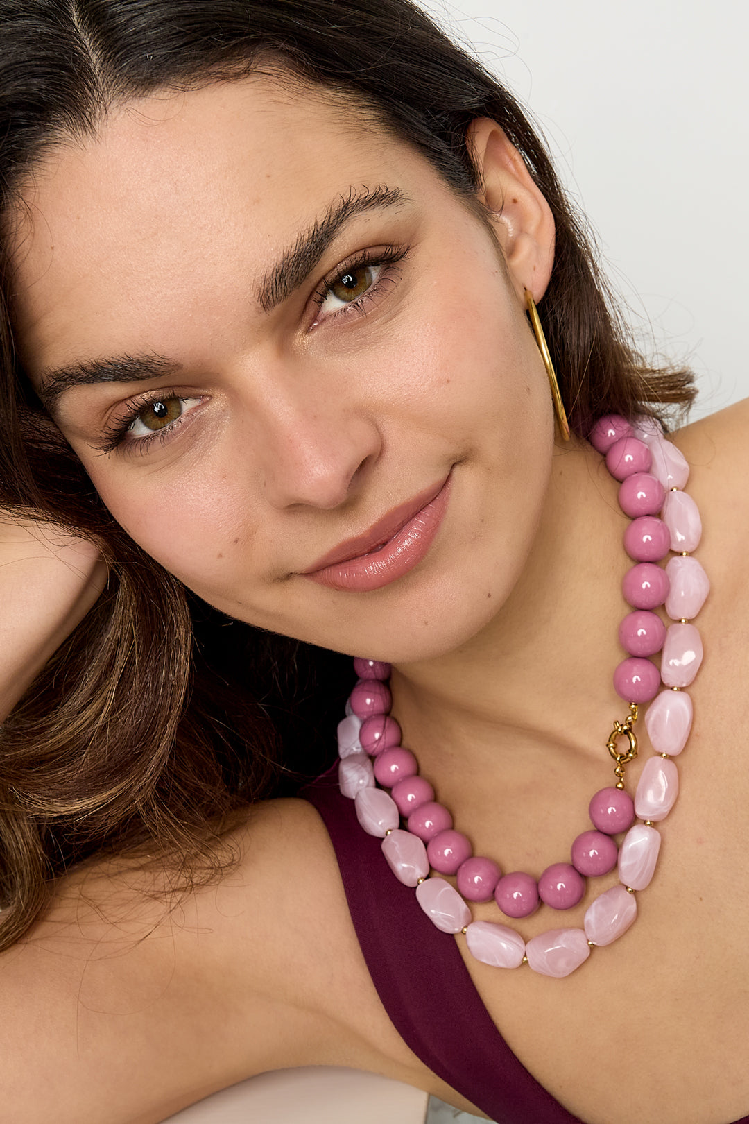 Ketting met organische kralen