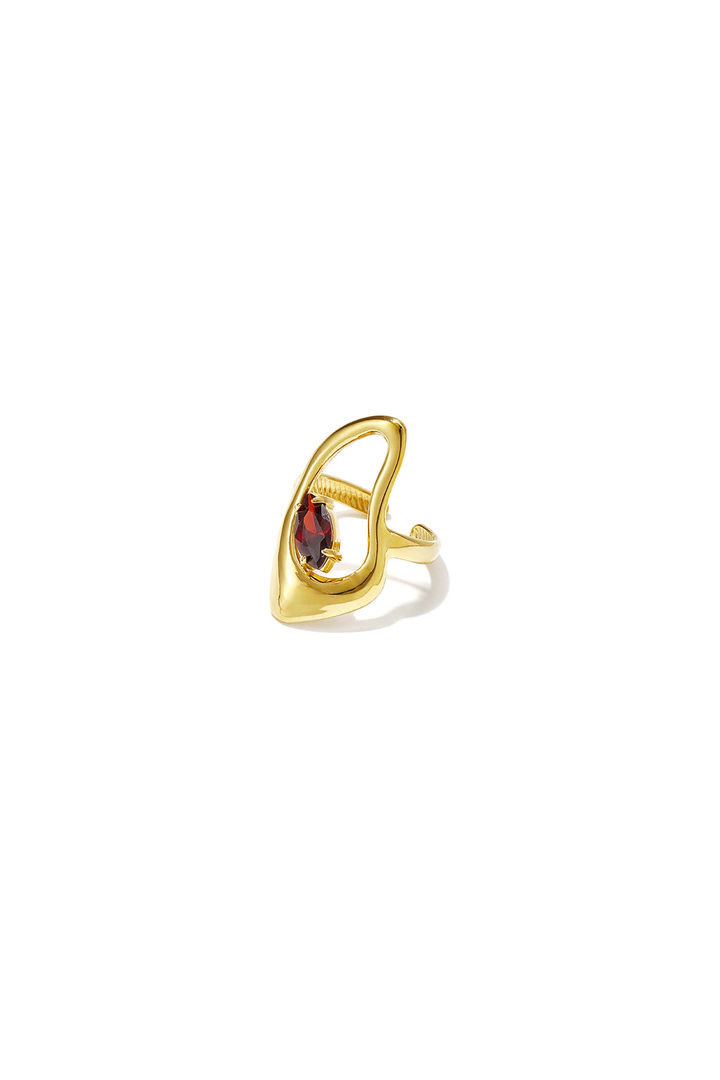 Minimalistische ringen van roestvrij staal met een onregelmatige vorm, casual en eenvoudig voor dagelijks gebruik. Damessieraden uit deze serie.