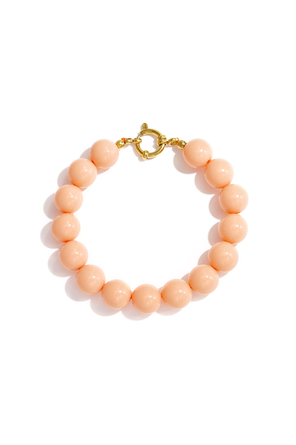 Armband met medium kralen en frontsluiting-12mm