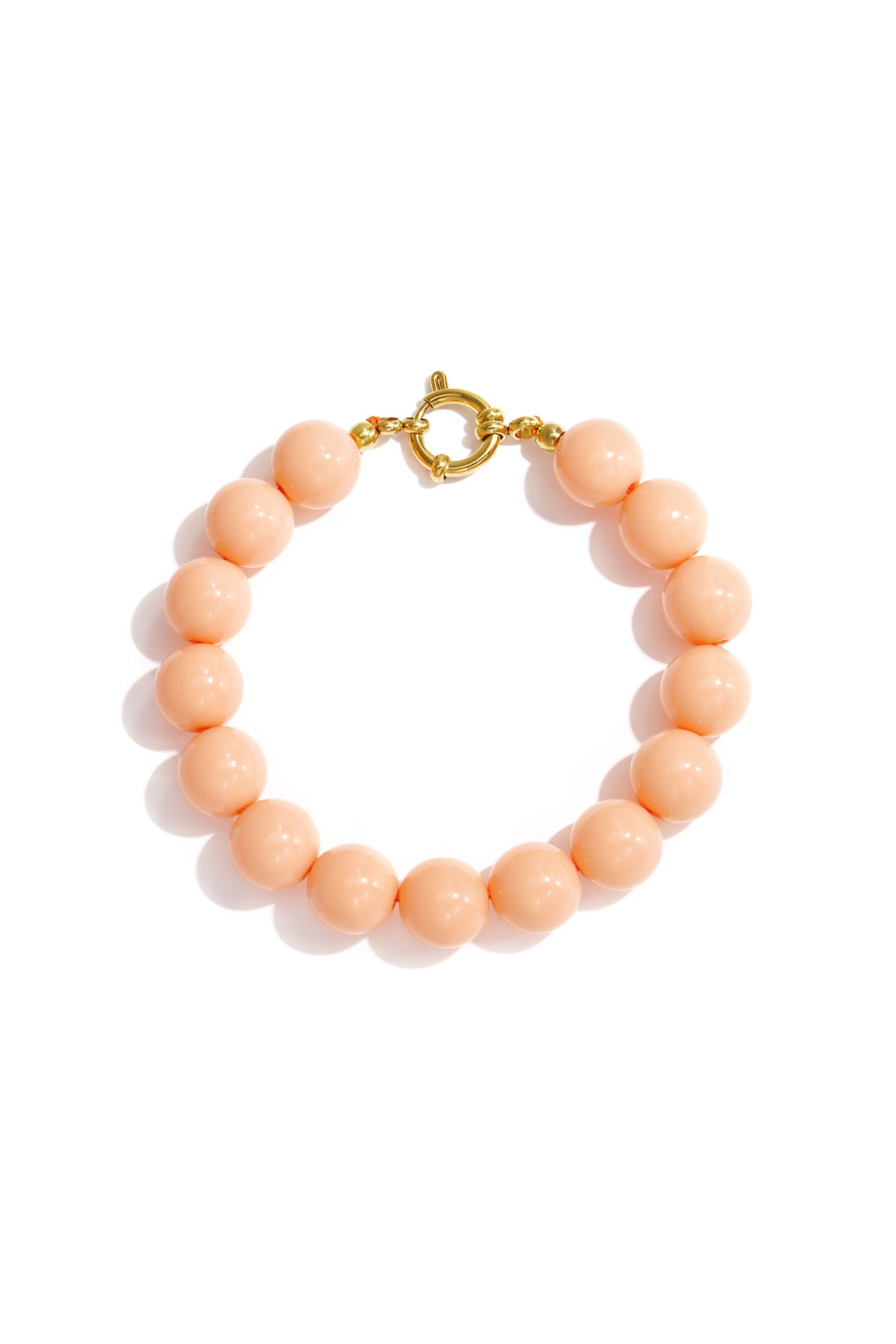 Armband met medium kralen en frontsluiting-12mm
